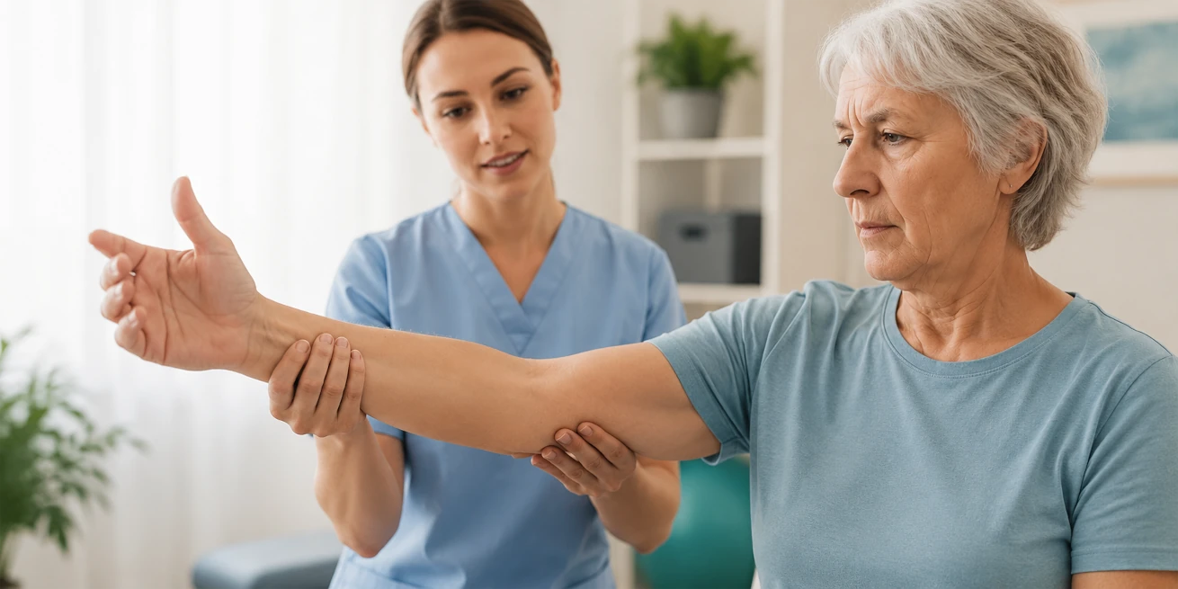 Eine Patientin in ergotherapeutischer Behandlung